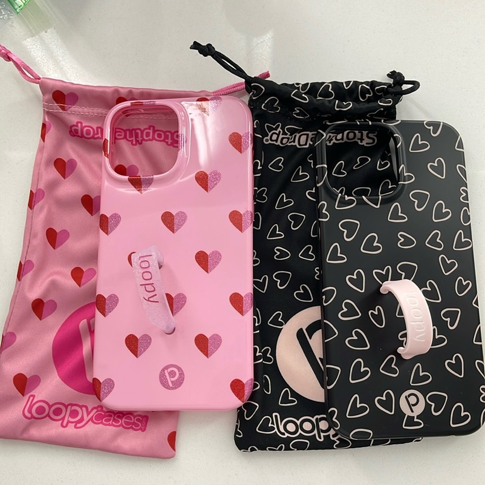 Loopy Cases for iPhone 12 Pro Max, Lot of 2! Heart Collection